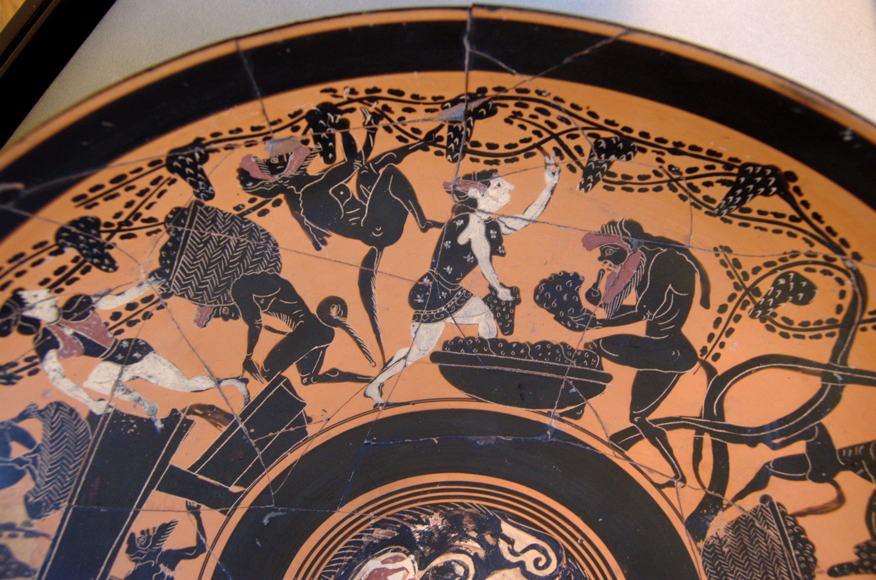 Vendemmia su un vaso etrusco del VI secolo A.C.